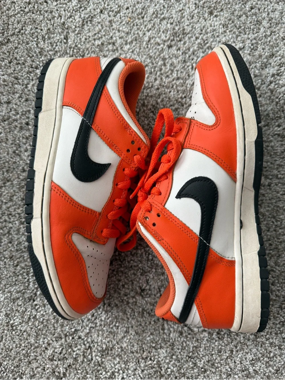 Nike Dunk Low (Phantom/Black/Safety Orange) Sneakers - 7Y